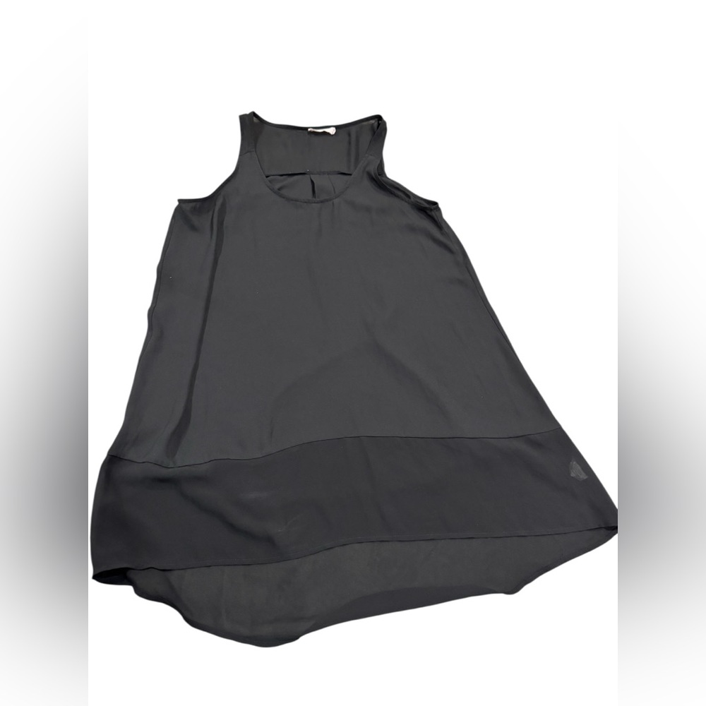 Lush Black Polyester high‎ low long tank top